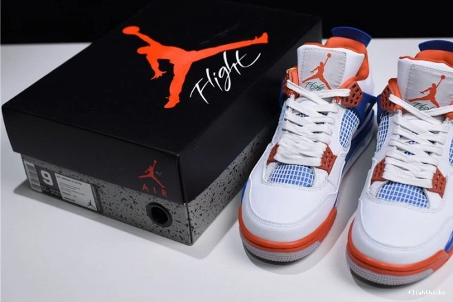 Bright Jordan White Crimson-Royal 4 Blue 308497-171 Air 0717